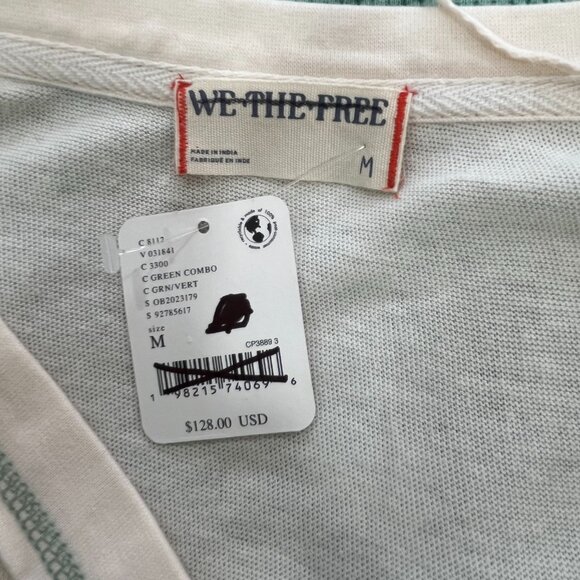 We The Free Gameplan Tee in Green Combo, Medium, NWT - Picture 4 of 5